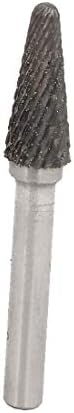 X-DREE 65 ממ באורך טונגסטן קרביד מחודד ראש חריטה קובץ חיתוך סיבוב (65 ממ דה לונגטוד טונגסטן מחודד ראש
