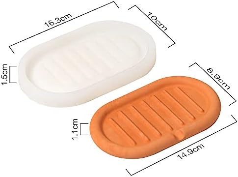 תבניות בטון סבון תבניות סיליקון סבון תבניות ליציקת אפוקסי, תבניות מגש תכשיטים, מיכל אחסון אביזרים