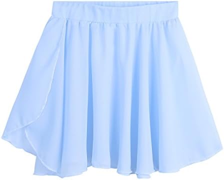 ילדות מורידי בנות בסיסיות שיפון בלט קפלים מחולק חצאיות עטיפת מיני שמלה פעילה בגד גוף