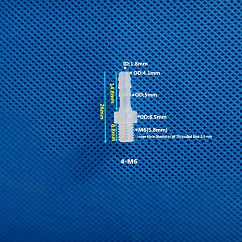 תיבהרק פלסטיק צינור עקיצה אבזרי פגודה אבזרי צנרת 4.1 ממ צינור עקיצה מ ' 6 חוט חיצוני מתאם מחבר