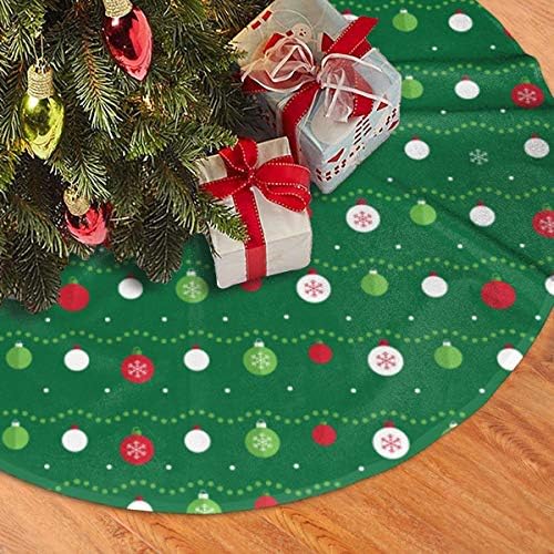 דפוס חג המולד של Lveshop חצאית עץ חג המולד עגול יוקרה עגול מקורה חיצוני כפרי קישוטי חג חג המולד כפרי