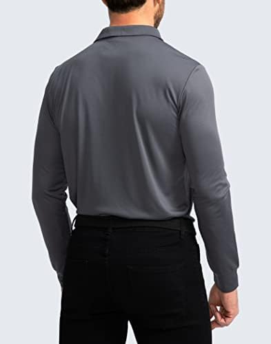 גברים של פולו חולצה ארוך שרוול גולף חולצות קל משקל 50 + שמש הגנה מגניב חולצות לגברים עבודת דיג חיצוני