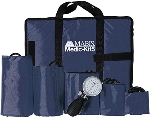 ערכת עזרה ראשונה של Mabis Medic-Kit5 EMT ו- Paramedic First Aid עם 5 אזיקי לחץ דם מכויל ניילון,