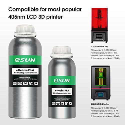 שרף מדפסת תלת מימדית מבוסס Esun PLA שרף מהיר של 405 ננומטר UV עם ריח נמוך וקשיחות גבוהה פוטופולימר