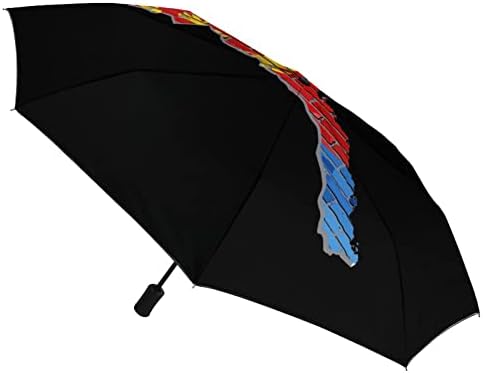 מפת לבני אריתריאה דגל מטריית נסיעות אטומה לרוח 3 קפלים מטרייה מתקפלת אוטומטית לגברים נשים