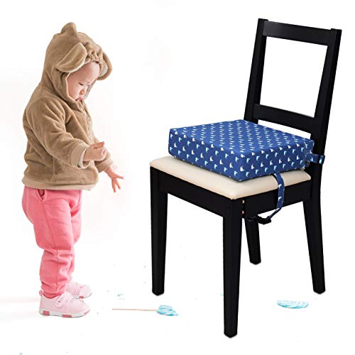 רפידות כיסא כחול קיסנגל כרית ריבועית ניידת מגדילה מגבר הגברת עם אבזם ורצועות 32x32x8 סמ לגן משתלה פעוטות תינוקות