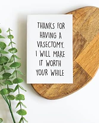 The Pine Trove תודה שיש לו כרטיס vasectomy עבורו, מתנה של כרטיס vasectomy שמח לבעל