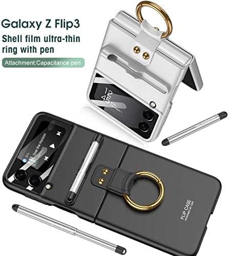 קייטסי טבעת מקרה עבור גלקסי להעיף 3 5 גרם מקרה עם של עט ומצלמה מסך מגן של עט מחזיק דק דק קשיח מחשב עמיד