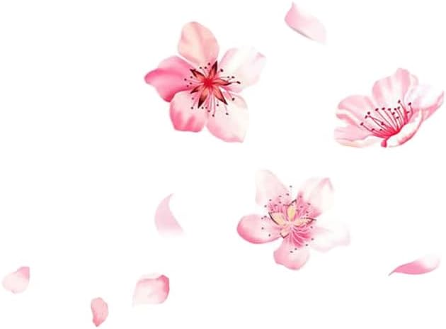 מדבקות מדבקות פרחים תלת מימד מדבקות עצמיות מדבקות פרחים לסאקורה לרכב נייד אמבטיה קירות קירות מקרר קישוטי ציורי