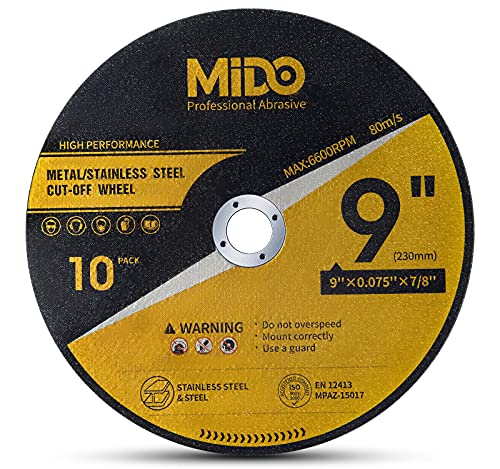 MIDO שוחקים מקצועיים 60 יח 'חתוך גלגלים מטחנת זווית דיסק חיתוך 4-1/2 x .045 x 7/8 גלגל חיתוך דק