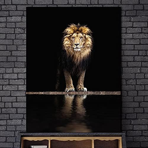 האריה בד אמנות והדפסי בעלי החיים קיר אמנות קישוט תמונות אפריקאי האריה בד ציוריםקיר דקור