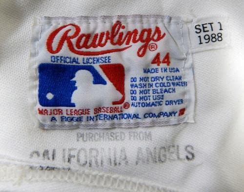 1988 מלאכים בקליפורניה דארל מילר 32 משחק השתמשו בג'רזי לבן 44 DP14395 - משחק משומש גופיות MLB