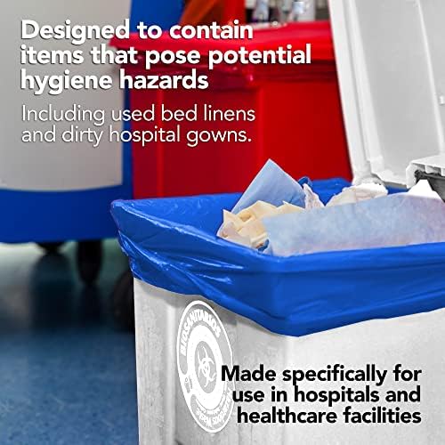 שקיות פשתן מלוכלכות של רסיליה-פינוי פסולת בית חולים, שק כביסה, תוחם אשפה, אחסון סניטרי, כחול כהה, 40 ליטר,
