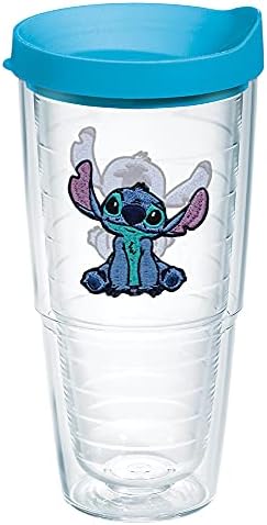 TERVIS DISNEY - Stitch Front ומאחור תוצרת ארהב כוס כוס מבודדת כפולה מקומה שומר על שתייה קרה וחמה,
