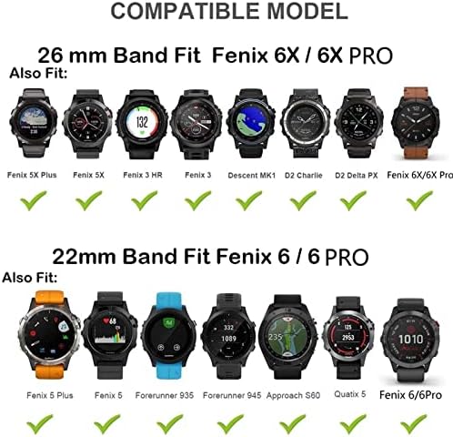 NDJQY 26 22 ממ רצועת Watchband עבור Garmin Fenix ​​5 5x Plus 3 3 HR fenix 6x 6 6S S60 MK1 צפה מהיר שחרור מהיר סיליקון