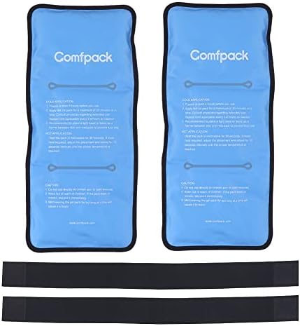 Comfpack ג'ל קרח חבילות לפציעות לשימוש חוזר, אריזות קרות חמות לברך, קרסול, כתף, חבילות קרות גמישות לנקעים,