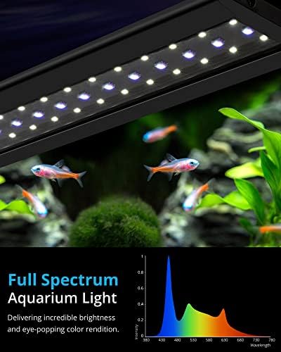 ניקרו אקוואלוקס 24/7 הוביל אור אקווריום, אור מיכל דגי מים מתוקים לאקווריומים נטועים, מחזור תאורה של