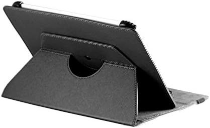 מכסה מארז עור דמוי עור שחור של Navitech עם 360 מעמד סיבוב תואם לטאבלט Lenovo A10-70 10.1 אינץ '