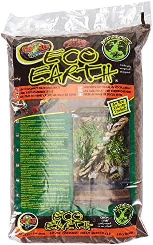 גן החיות Med Eco Earth Earth מצע סיבי קוקוס רופף, 8 ליטרים