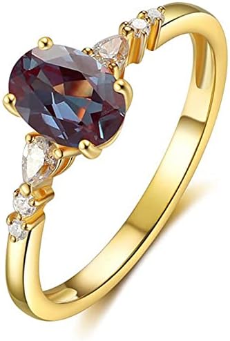 טבעת אירוסין מייבאן אופנה פשוטה אטמוספרית סגול גביש נשות יהלום 2 טבעות אירוס