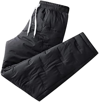 מכנסי Miashui Mens Mens גדולים וגבוהים מכנסיים חמים מזדמנים של מכנסי עיפרון באורך מלא של מכנסי