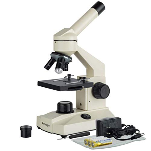 עדשת זכוכית אופטית אמסקופ מיקרוסקופ מורכב לד מתכת, 6 הגדרות 40-1000-72-100-22 72 חתיכות של שקופיות