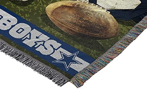 רישיון רשמי ליגת הפוטבול הלאומית בָּצִיר שמיכה לזרוק שטיח ארוג, 48 איקס 60& 34;, צבע רב