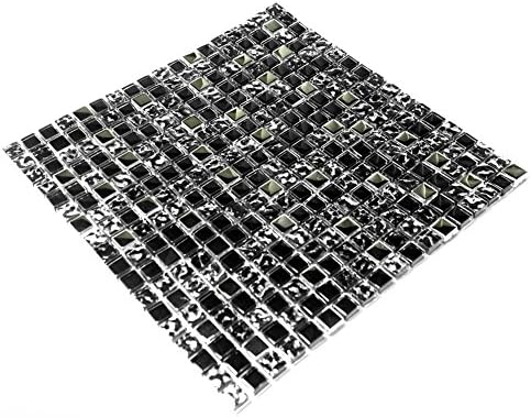 בלנצ ' ו שחור משחור-אריחי קיר דקורטיביים פסיפס 3 ממדים