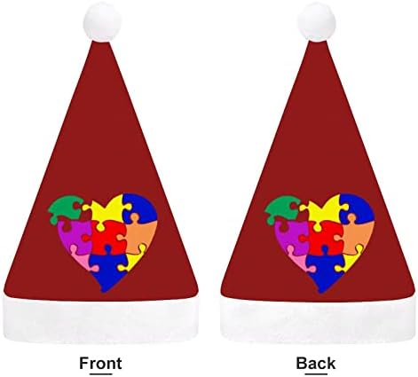 אוטיזם מודעות חג המולד כובע סנטה כובע עבור יוניסקס מבוגרים נוחות קלאסי חג המולד כובע עבור מסיבת חג המולד