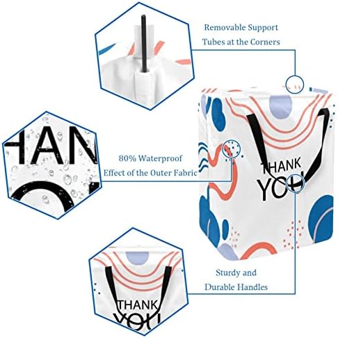 כביסת עם ידית, צבעוני מופשט אמנות רקע מתקפל גדול כותנה אחסון סל עבור בגדים