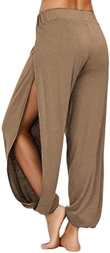 מכנסי הרמון של הנשים של Fitglam מכנסי כיסוי חוף מכנסיים חריץ מכנסי יוגה בגד ים בגד ים בגד ים