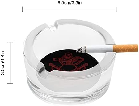 גולגולת חיל הים גולגולת עישון מאפרה מזכוכית סיגריה סיגריה מגש אפר מחזיק מעשן מותאם אישית מארז עגול