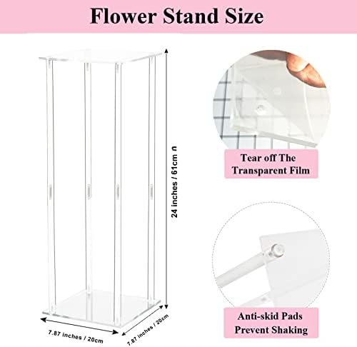 Shuotao 10 PCS Acrylic Acrylic Clear Flort Stand Dist