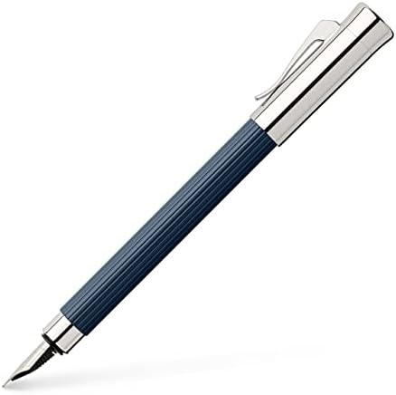 Graf von Faber-Castell Tamitio Metal Fartain Peen Peen, מצופה רודיום, כחול