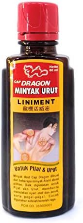 CAP Dragon Brand Minyak Liniment Liniment Oil, 60 מל