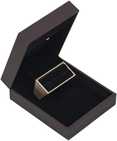 תיבת טבעת אצילית עם אור דק הוביל אור עד קופסת מתנה תכשיטים עם פנים קטיפה עבור אירוסין, הצעה, חתונה או
