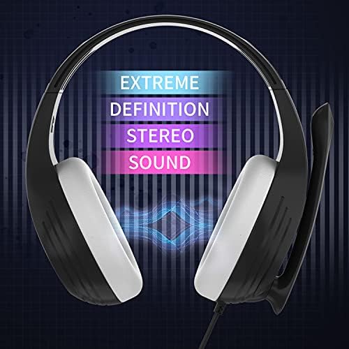 אוזניות אוזניות עם מיקרופון, אוזניות סטריאו בקרת עוצמת קול, אוזניות ביטול רעש עם מיקרופון שקע 3.5 ממ למחשב / טאבלט