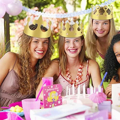 36 חתיכות נייר כתרים זהב מסיבת כתרים נסיכת נסיך כתר ילדים מסיבת יום הולדת מלך כובעים לילדים מבוגרים