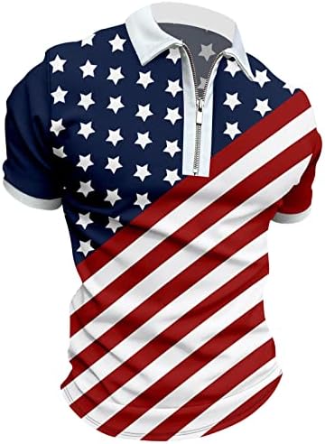 4 ביולי אמריקה חולצה גברים ללא שרוולים חולצות פטריוטי עצמאות יום אדום לבן &מגבר; כחול גופיות לגברים