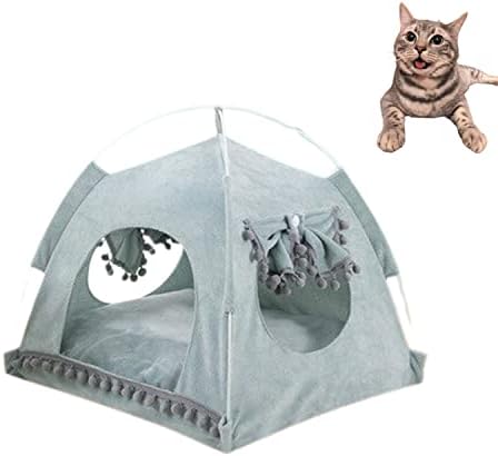 עצמי התחממות חתול מיטה-נסיכת חיות מחמד כלב חתול מתקפל אוהל מיטת כרית 4 עבור קטן בינוני חתלתול כלב חתול