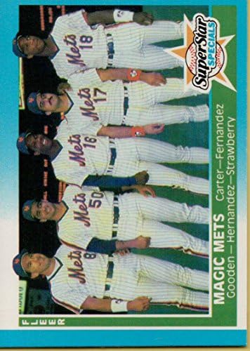1987 פלר 629 גארי קרטר/סיד פרננדז/דווייט גודן/קית 'הרננדז/ודריל תות ניו יורק מטס קסם מטס MLB
