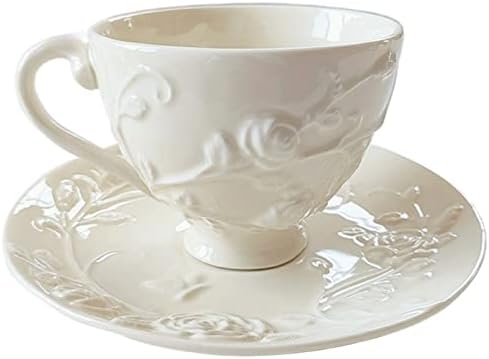 דריני יצור כוסות כוס קפה מונה צלחת כוס קפה כוס תה אחר הצהריים סטריאו סטריאו ורד בהיר צלחת קרמיקה