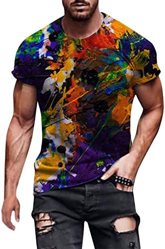 חולצות טריקו של שרוול קצר של XXBR לחולצות שרוול קצר, חולצות מודפסות גרפיות 3D אביב אביב קיץ צוואר