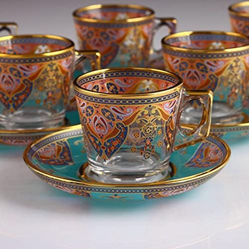 סט כוסות קפה אספרסו של Lamodahome, סט קפה יווני ערבי טורקי, כוס קפה לנשים, גברים, מבוגרים, אורחים,