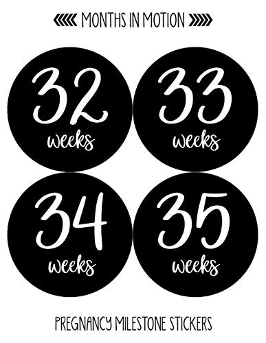 חודשים בתנועה הריון שבועי בטן צמיחה מדבקות - שבוע כדי שבוע בהריון מצפה תמונה נכס-יולדות מזכרת-תינוק