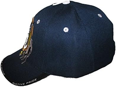 אינדיאני גאווה זאב בחלום התפסן חיל הים כחול רקום בייסבול כדור כובע כובע