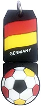 Mixse Cartoon USB 2.0 זיכרון מקל פלאש כונן עט כונן אגודל כונן כדורגל גרמניה דגל 32 גרם