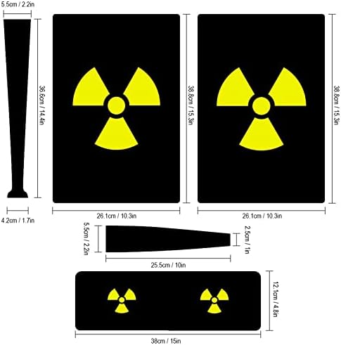 קרינה גרעינית 3 יחידים מדבקה כיסוי מדבקות גוף שלם למהדורה דיגיטלית PS5 עבור קונסולת PS5 ובקר