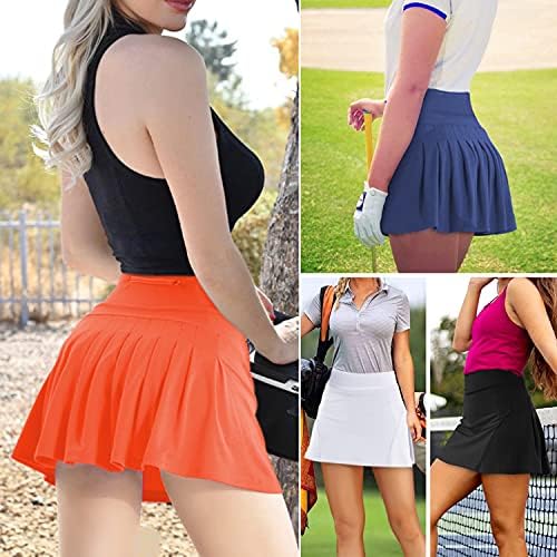 חצאיות טניס קפלים לנשים עם כיסים בונות מכנסיים קצרים גולף סקורט ספורט ספורטיבי ספורטיבי ריצה פעילה