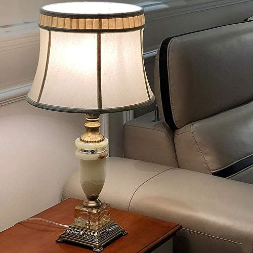 מנורת שולחן Tjzy פשוט מודרני אמריקאי אמריקאי שיש בקריסטל שולחן בקריסטל מנורה מנורה ספה אטמוספרה סלון בית